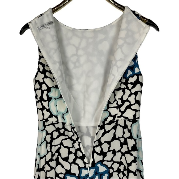 ANNIE GRIFFIN MAMIE GIRAFFE PRINT SILK SLEEVELESS FIT AND FLARE DRESS - Picture 7 of 12